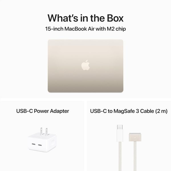 Apple MacBook Air M2 15-inch Laptop - Starlight - Image 2