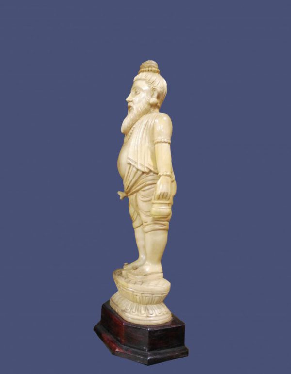 Hand Carved White Wood ''Agasthya'' Sage -10-in - Image 2