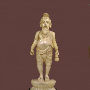 Hand Carved White Wood ''Agasthya'' Sage -10-in