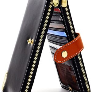 ANDOILT Wallet RFID Blocking Credit Card Holder Zipper Purse