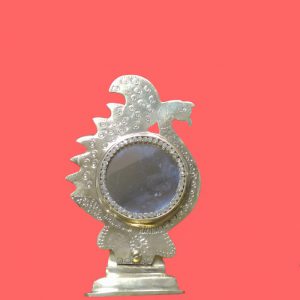 Mysterious Metal Mirror ''Aranmula Kannadi'' Peacock - 5-inch