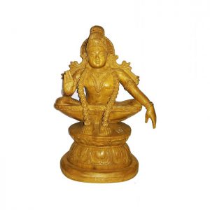 Teak Wood Carved Lord Ayyappa Statue