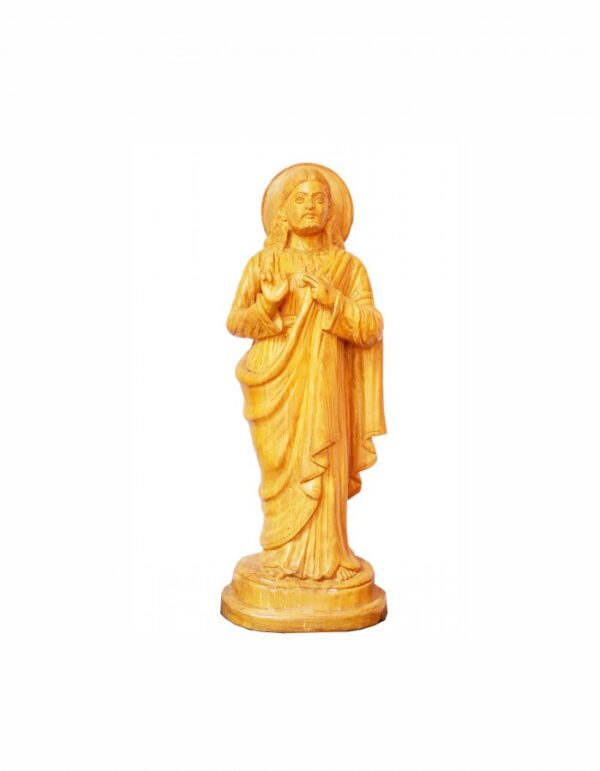 Teak Wood Carved Jesus Christ Statue