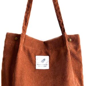 Corduroy Totes Bag - WantGor Shoulder Handbags Big Capacity Shopping Bag