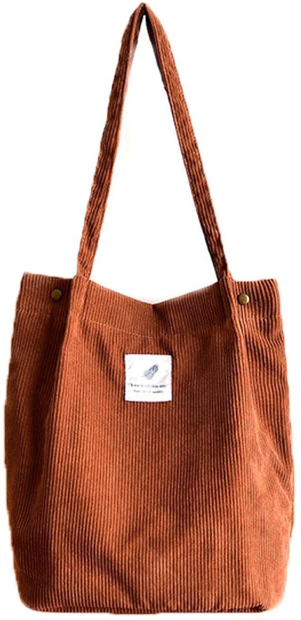 Corduroy Totes Bag - WantGor Shoulder Handbags Big Capacity Shopping Bag
