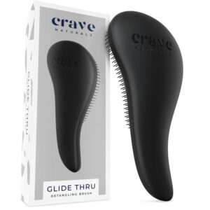 Crave Naturals Glide Thru Detangling Brush for Adults & Kids Hair