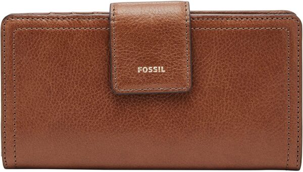 Fossil Women's Logan Leather RFID-Blocking Tab Clutch Wallet