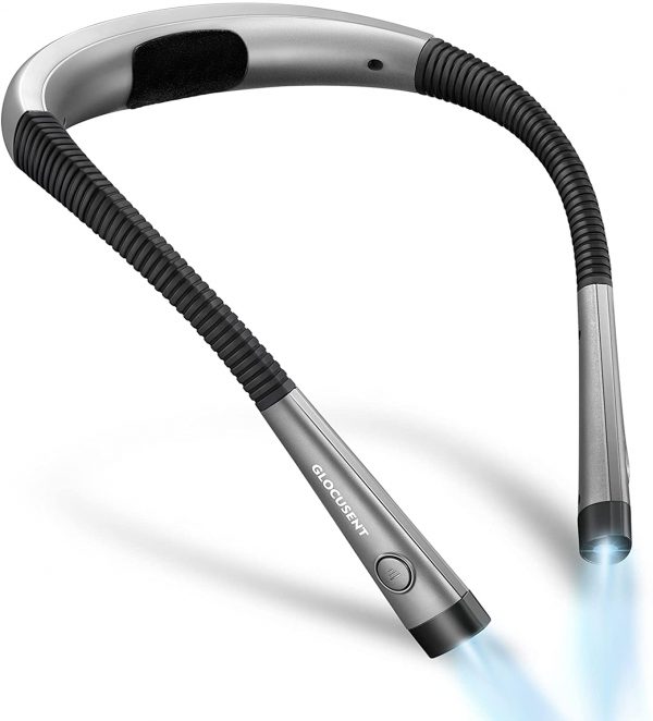 Glocusent LED Neck Reading Light, Book Light for Reading in Bed