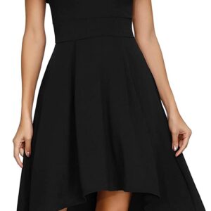 JASAMBAC Women's Off Shoulder High Low A Line  Dress