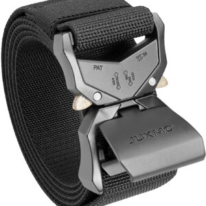 JUKMO Tactical Belt, Military Hiking Rigger 1.5" Nylon Web Work Belt