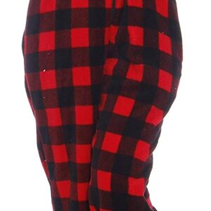 Just Love Buffalo Plaid Adult Onesie Sherpa Lined Hoody