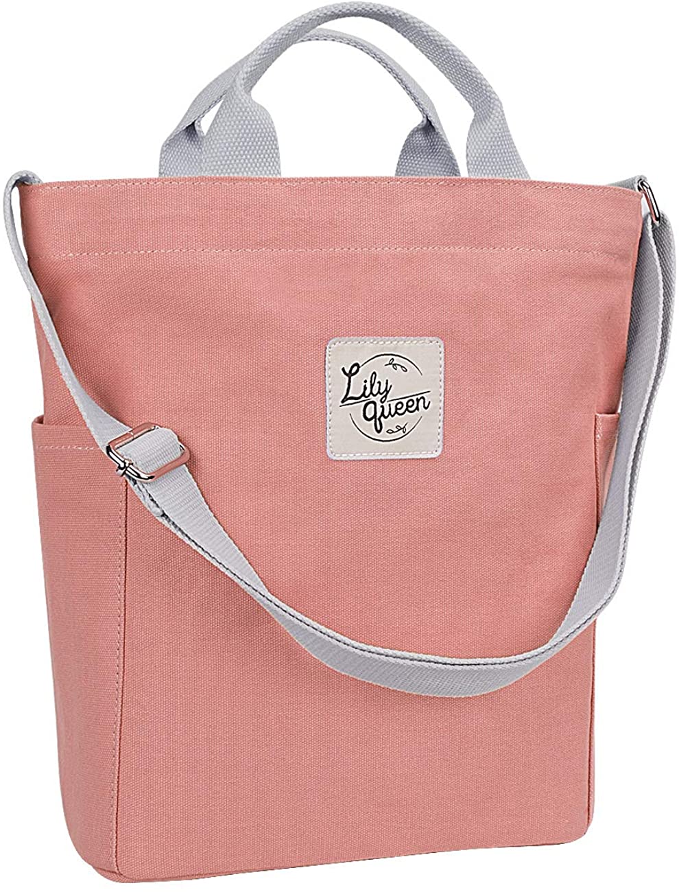 Lily Queen Women Canvas Tote Handbags Shoulder Work Bag Crossbody