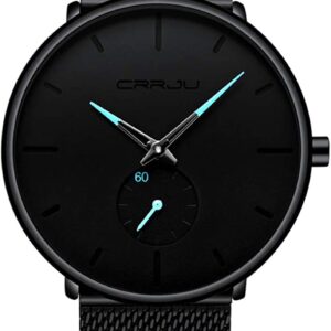 Mens Watches Ultra-Thin Minimalist Waterproof Wrist Watch
