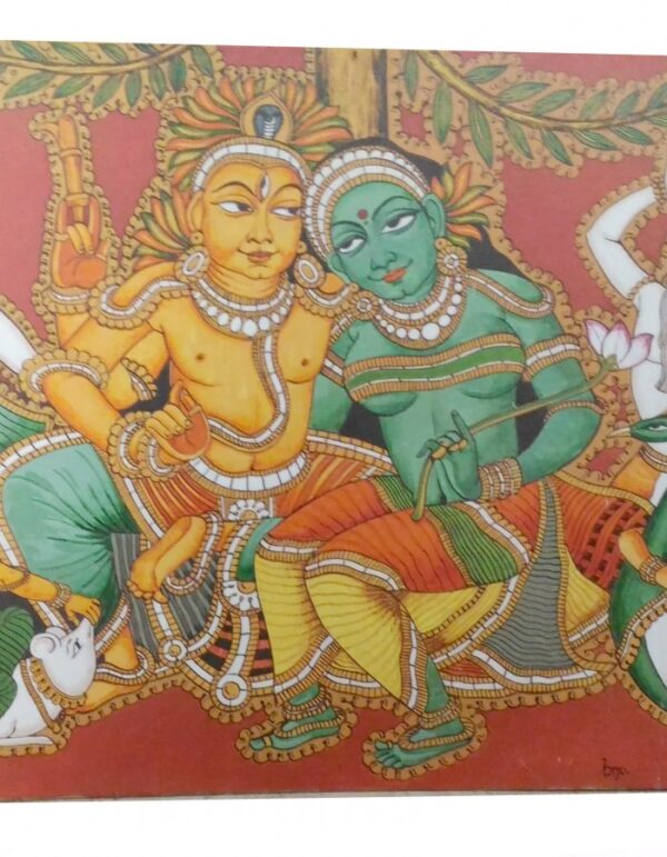 Mural Painting - Temple Art - 22-in X 17-in - Image 2
