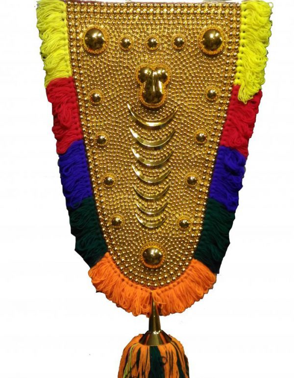Traditional Handmade ''Nettipattam'' Caparison 6-inch