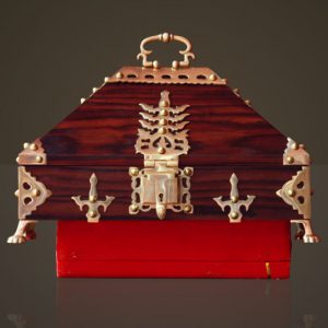 Traditional ''Nettoor Petti'' Jewel Box - 8-in X 5-in X 5-in