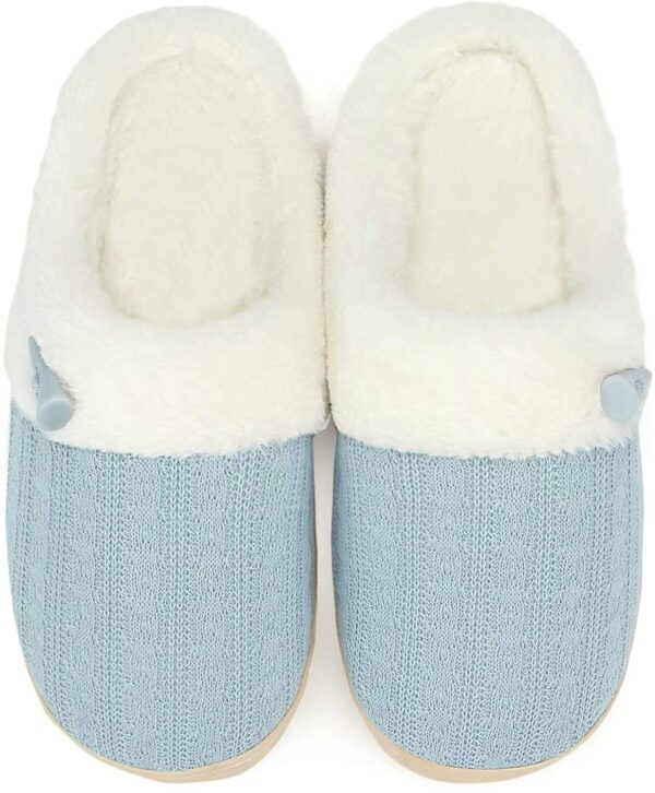 NineCiFun Women's Slip on Fuzzy House Slippers Memory Foam Slippers