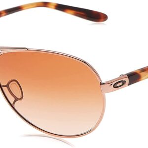 Oakley Women's Oo4079 Feedback Metal Aviator Sunglasses