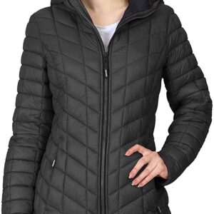 Outdoor Ventures Maryan Hooded Ultra Lightweight Long Puffer Coat