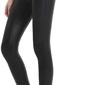 Retro Gong Faux Leather Leggings High Waisted Pleather Pants