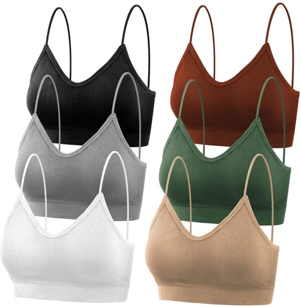 selizo Padded Bralettes for Women, 6 Pcs Sports Bras for Women Pack
