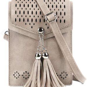 seOSTO Womens Small Crossbody Bag, Tassel Purse Holder Wallet