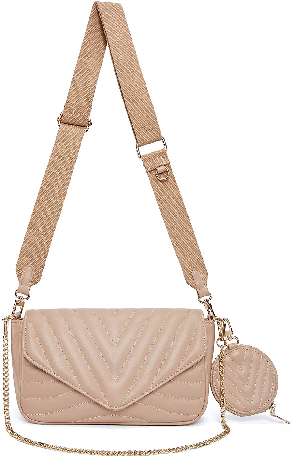 Small Quilted Crossbody Bags Purses and Handbags with Coin Purse