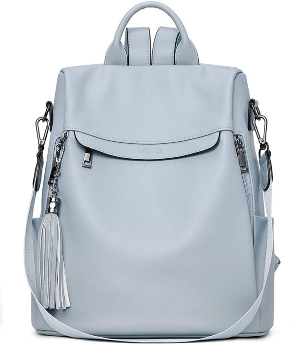 Telena Travel Backpack Purse for Women, PU Leather Bags