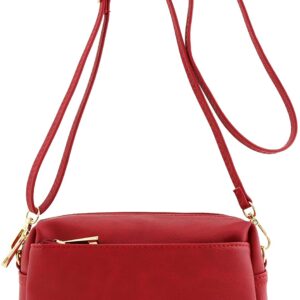 Triple Zip Small Crossbody Bag