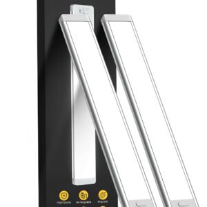 Two MCGOR rechargeable cabinet lights with motion sensors and their packaging