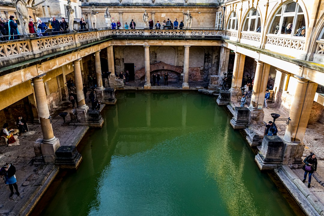 The historic Roman Baths in Bath, England